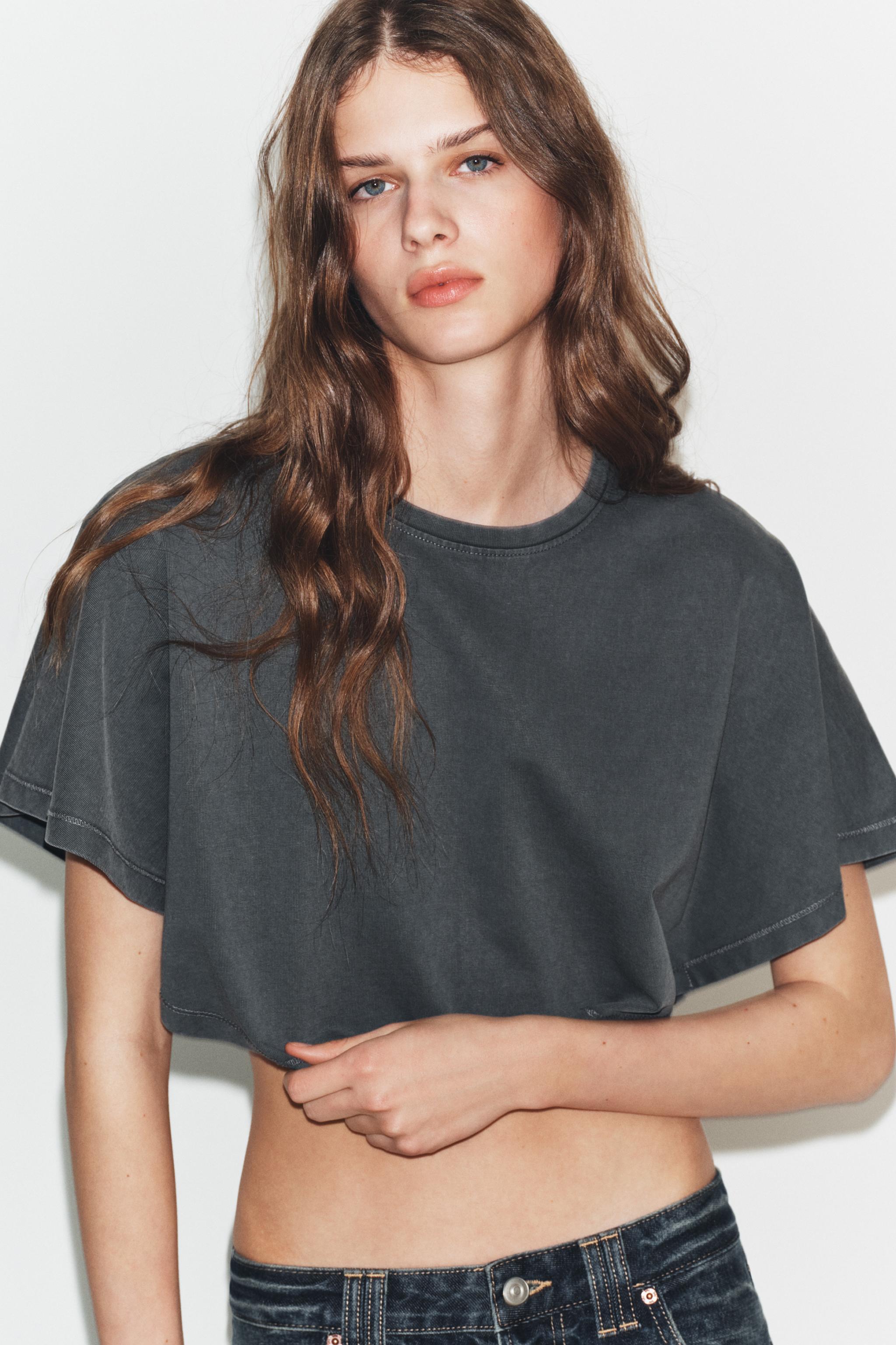 WASHED EFFECT CAPE TOP